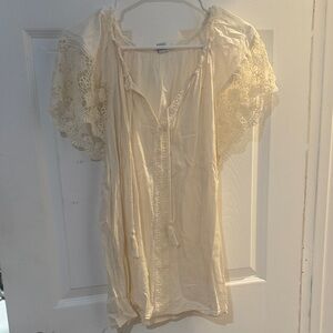 Old Navy Ivory Lace Accent Top